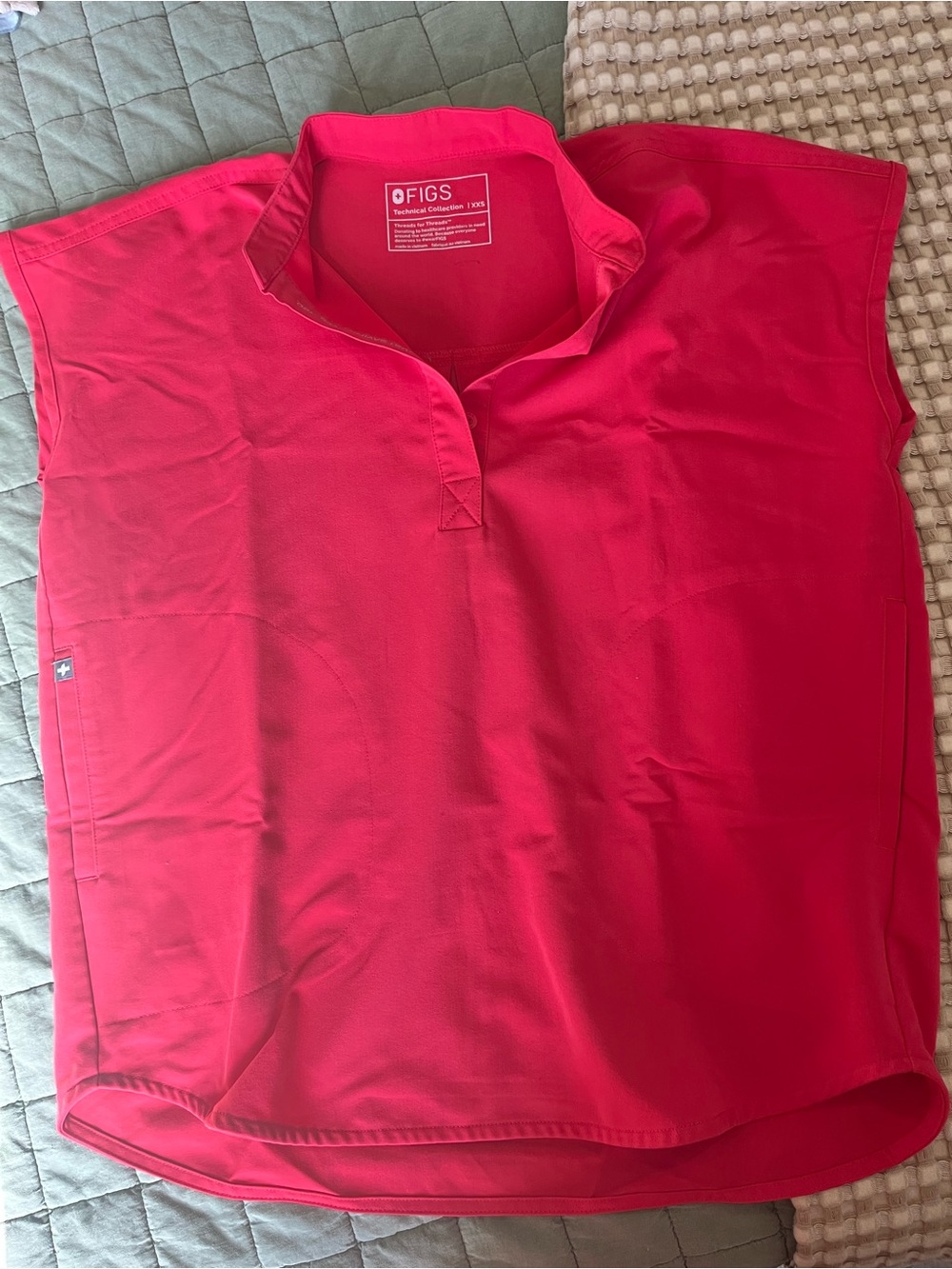 Figs Women's Tunic Top in Bright Pink